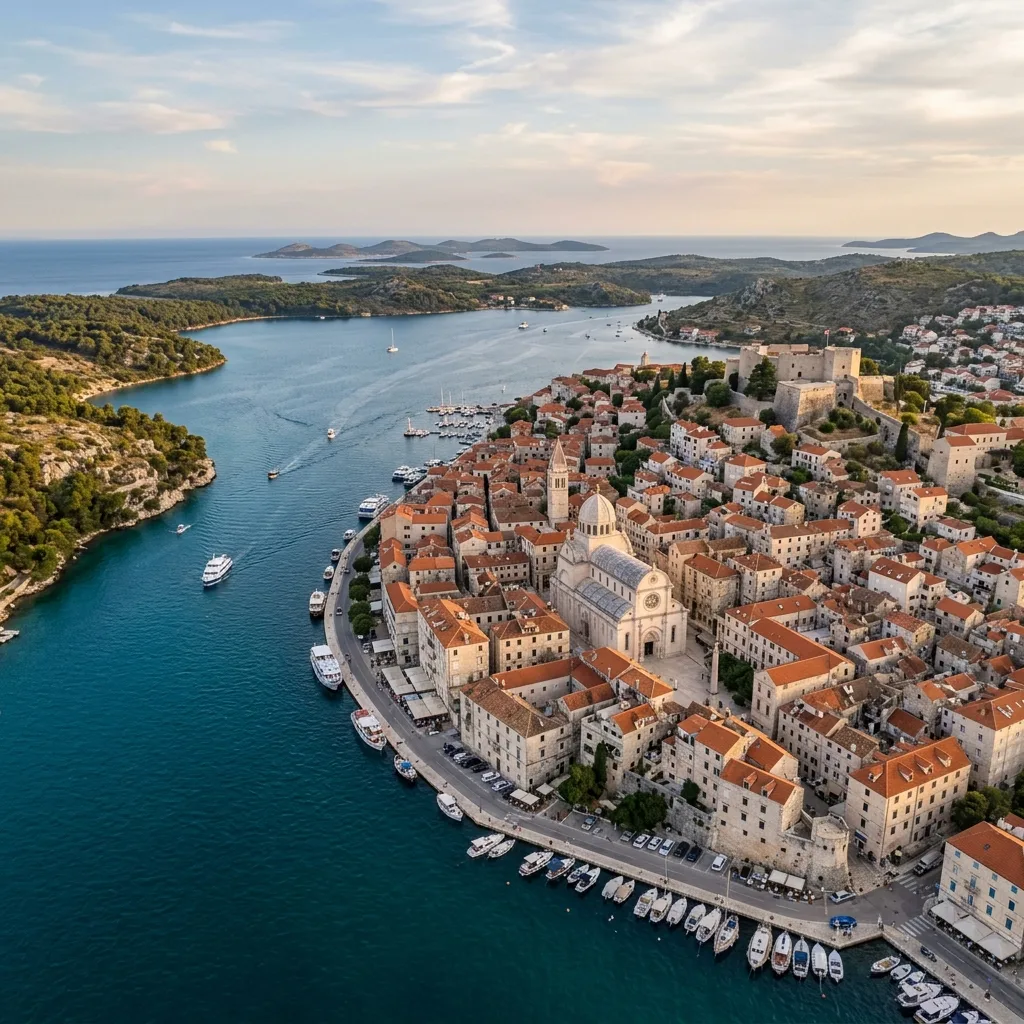 Šibenik — UNESCO Katedrala Sv. Jakova, tvrđava Sv. Nikole i NP Krka