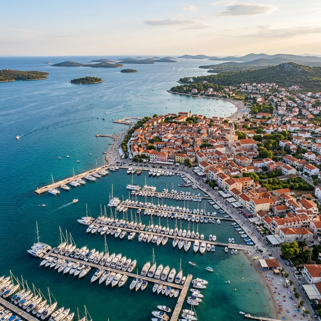 Vodice — Plava plaža, vrh Okit i mlad provod severne Dalmacije